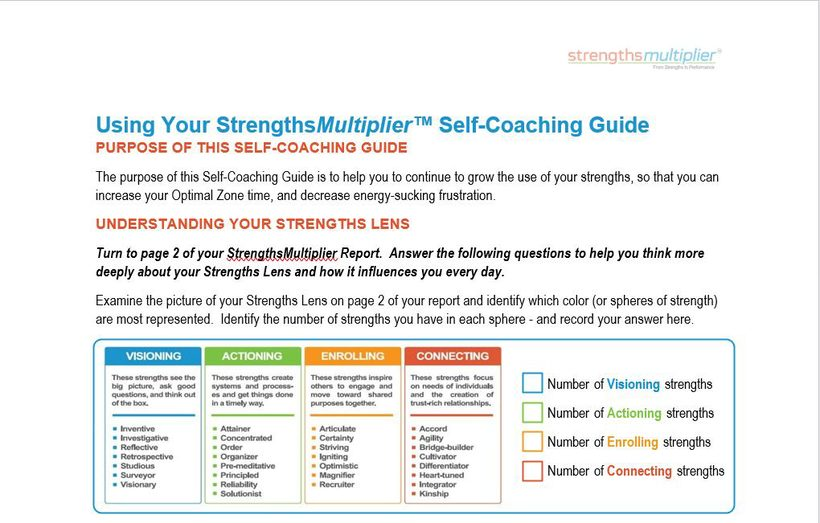 The StrengthsMultiplier self-coaching guide